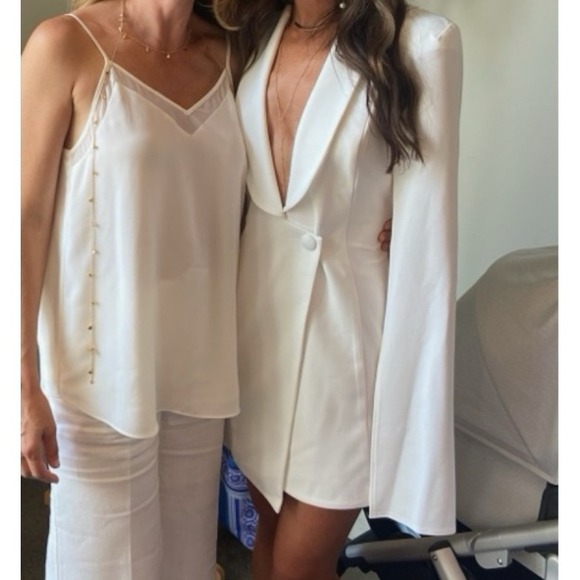 Katie May Boss Lady Cape Blazer Mini Dress Ivory White Small‎ - Picture 13 of 16